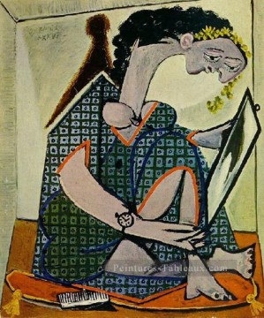 Femme à la montre 1936 Cubisme Peinture à l'huile